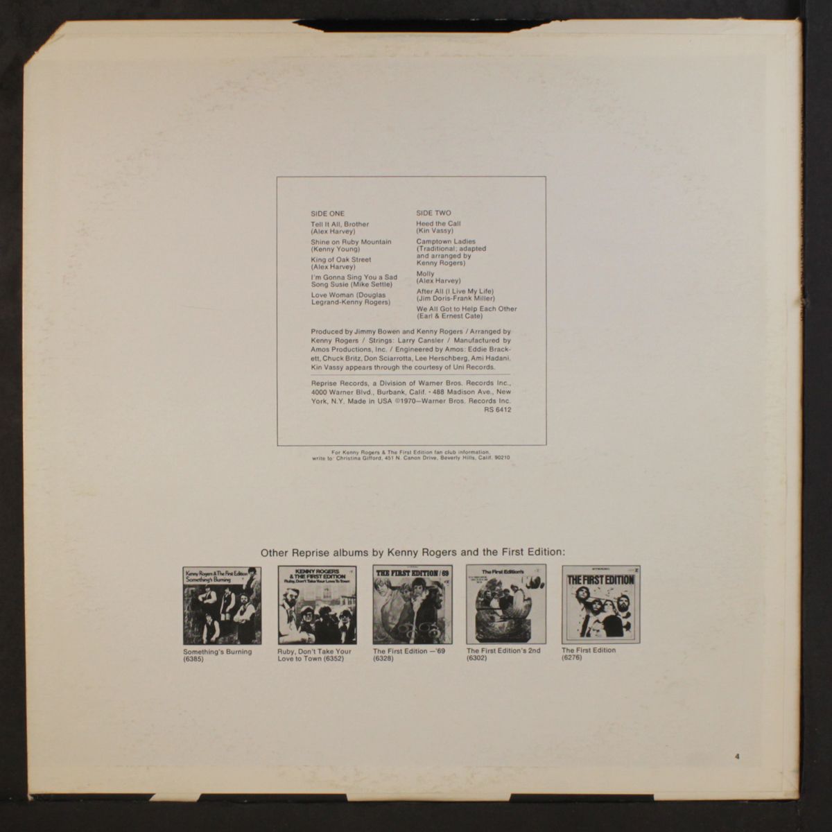 tell it all brother by KENNY ROGERS & FIRST EDITION