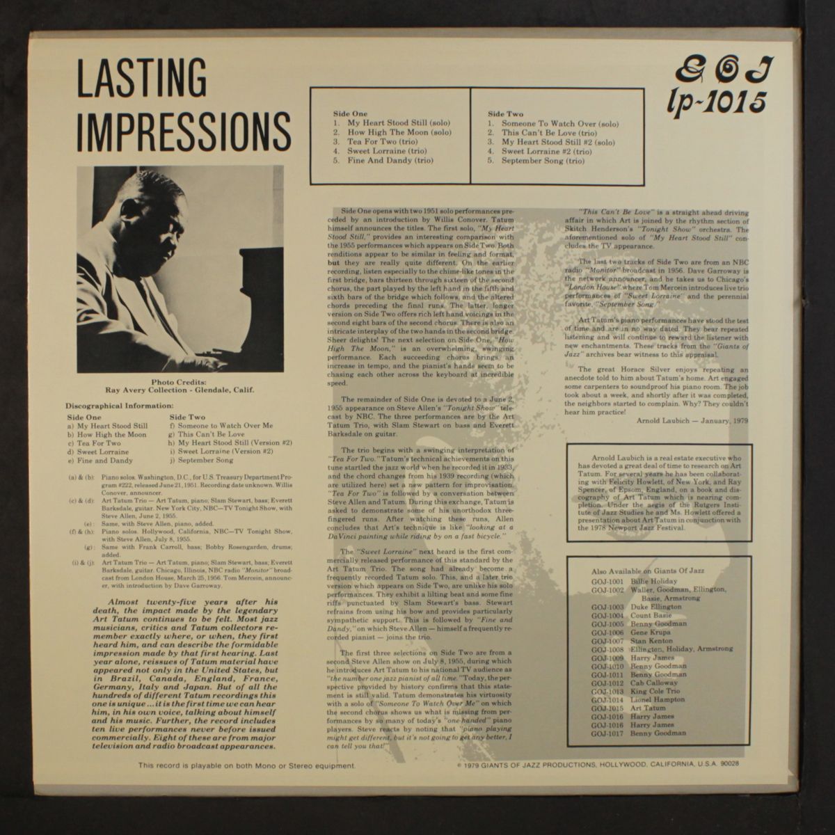 lasting impressions by ART TATUM