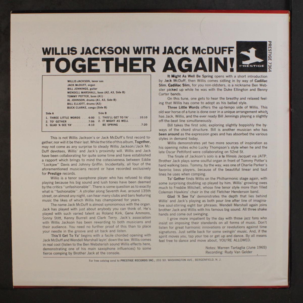 together again! by WILLIS JACKSON & JACK MCDUFF