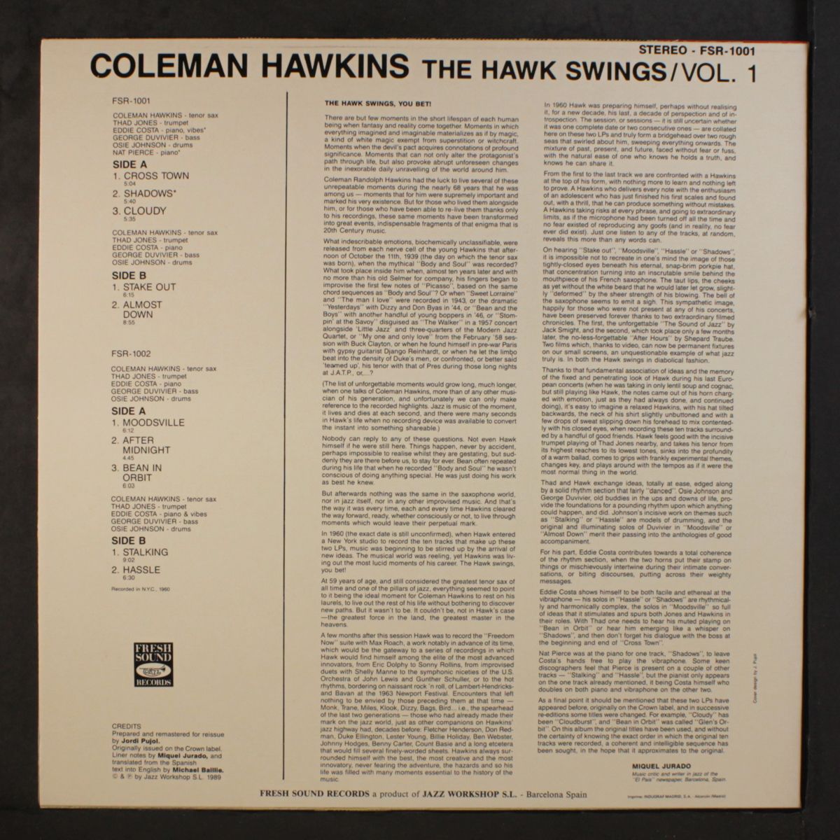 the hawk swings by COLEMAN HAWKINS