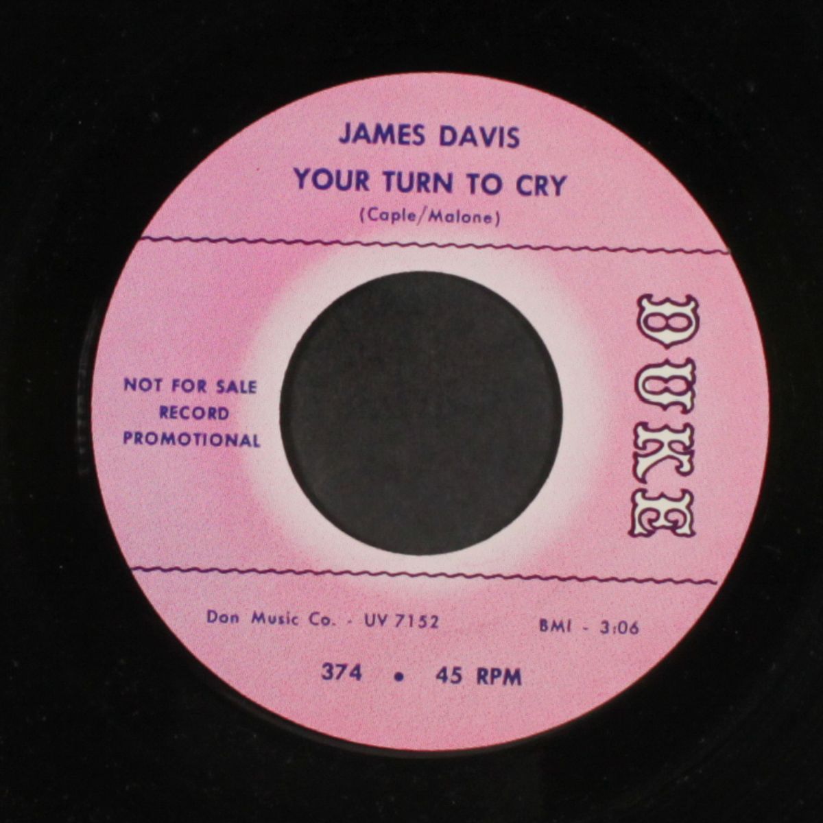 chains around my heart / your turn to cry by JAMES DAVIS