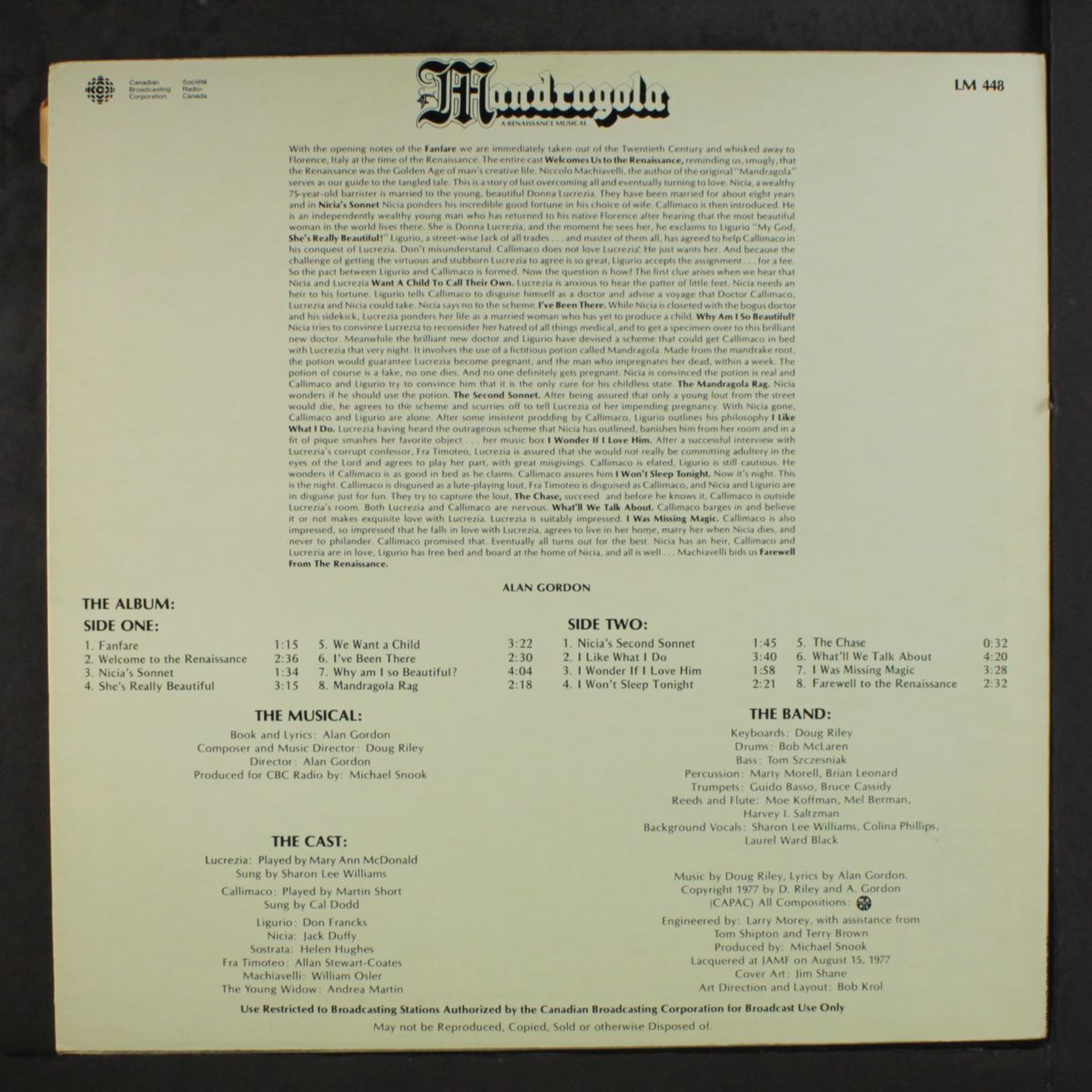 mandragola by ORIGINAL CAST