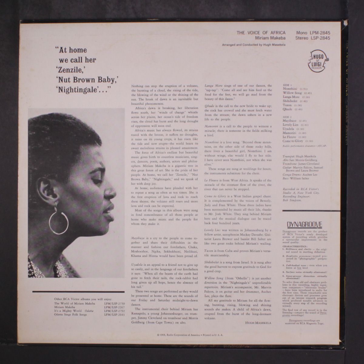 the voice of africa by MIRIAM MAKEBA