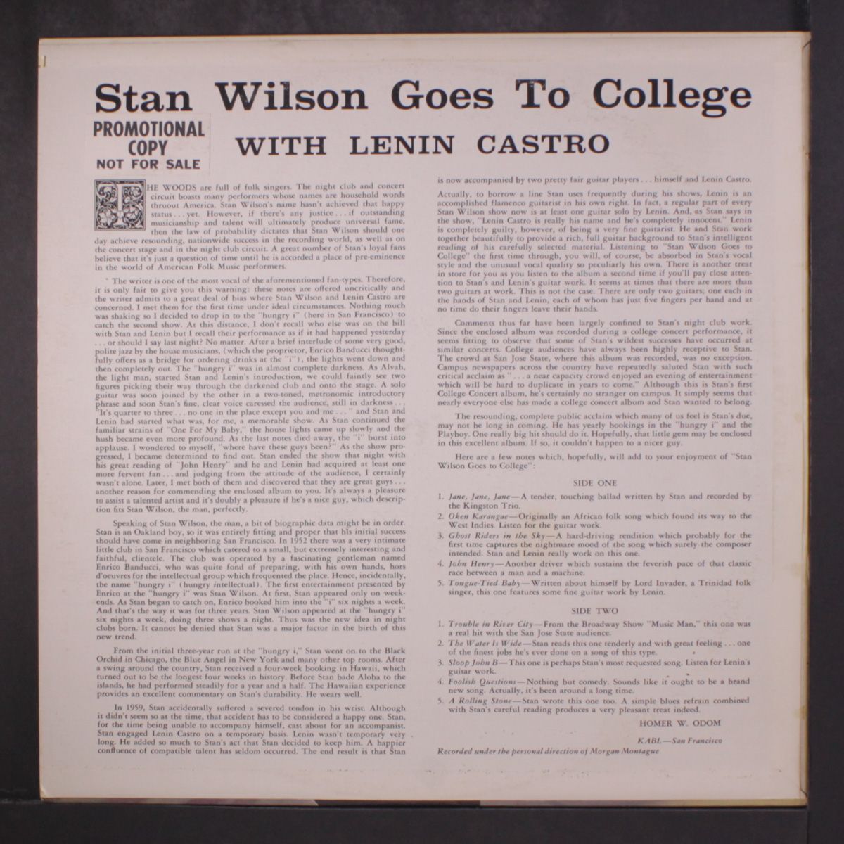goes to college by STAN WILSON