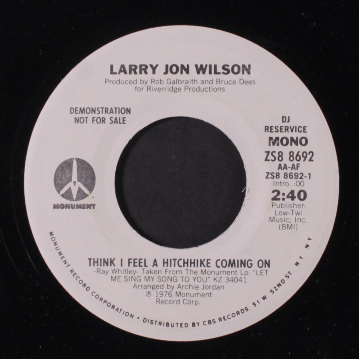 think i feel a hitchhike coming on / mono by LARRY JON WILSON