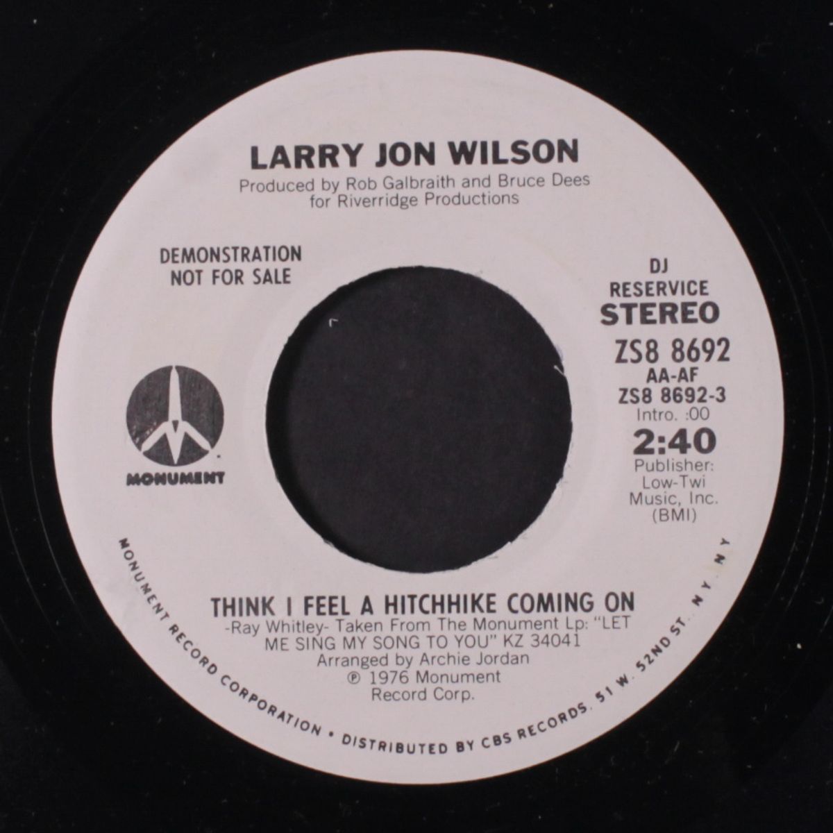 think i feel a hitchhike coming on / mono by LARRY JON WILSON