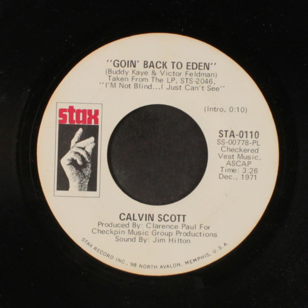 a sadness for things / goin' back to eden by CALVIN SCOTT