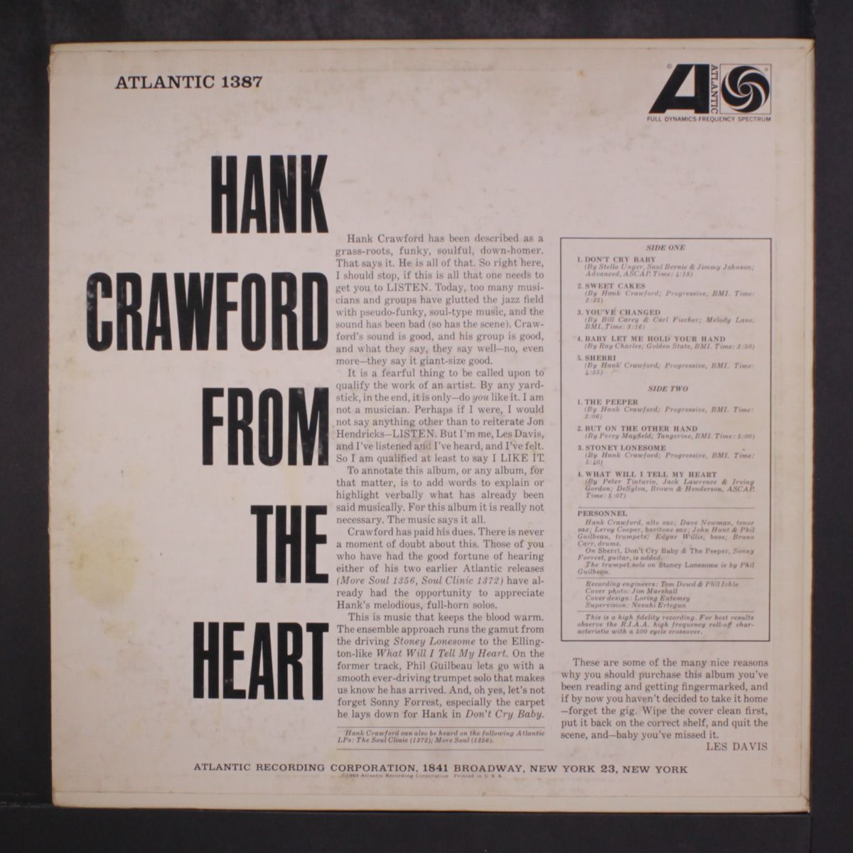 from the heart by HANK CRAWFORD