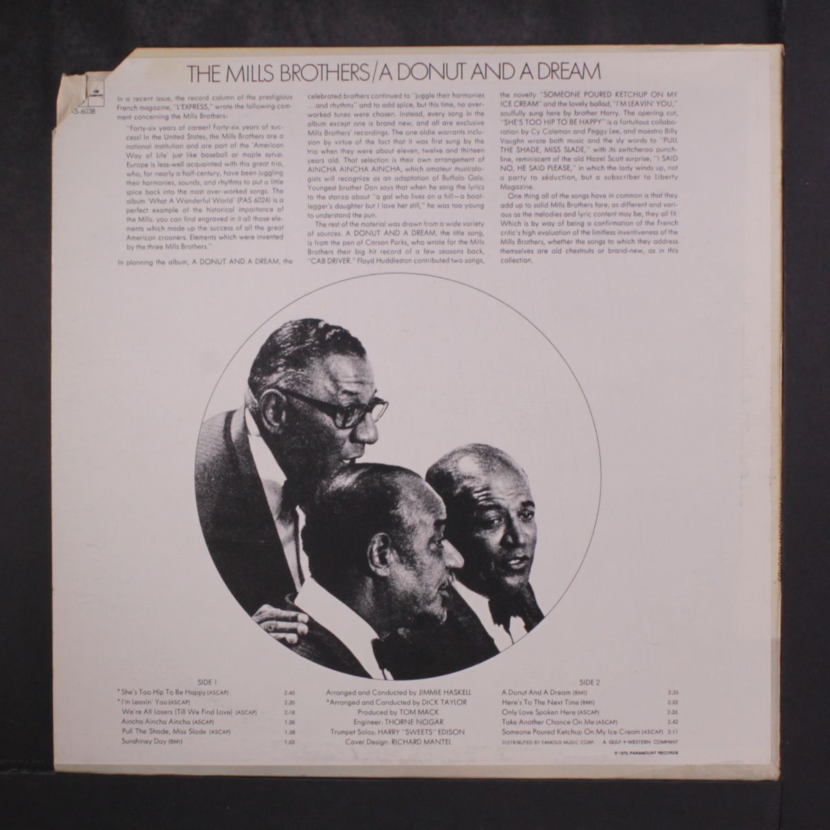 a donut & a dream by MILLS BROTHERS