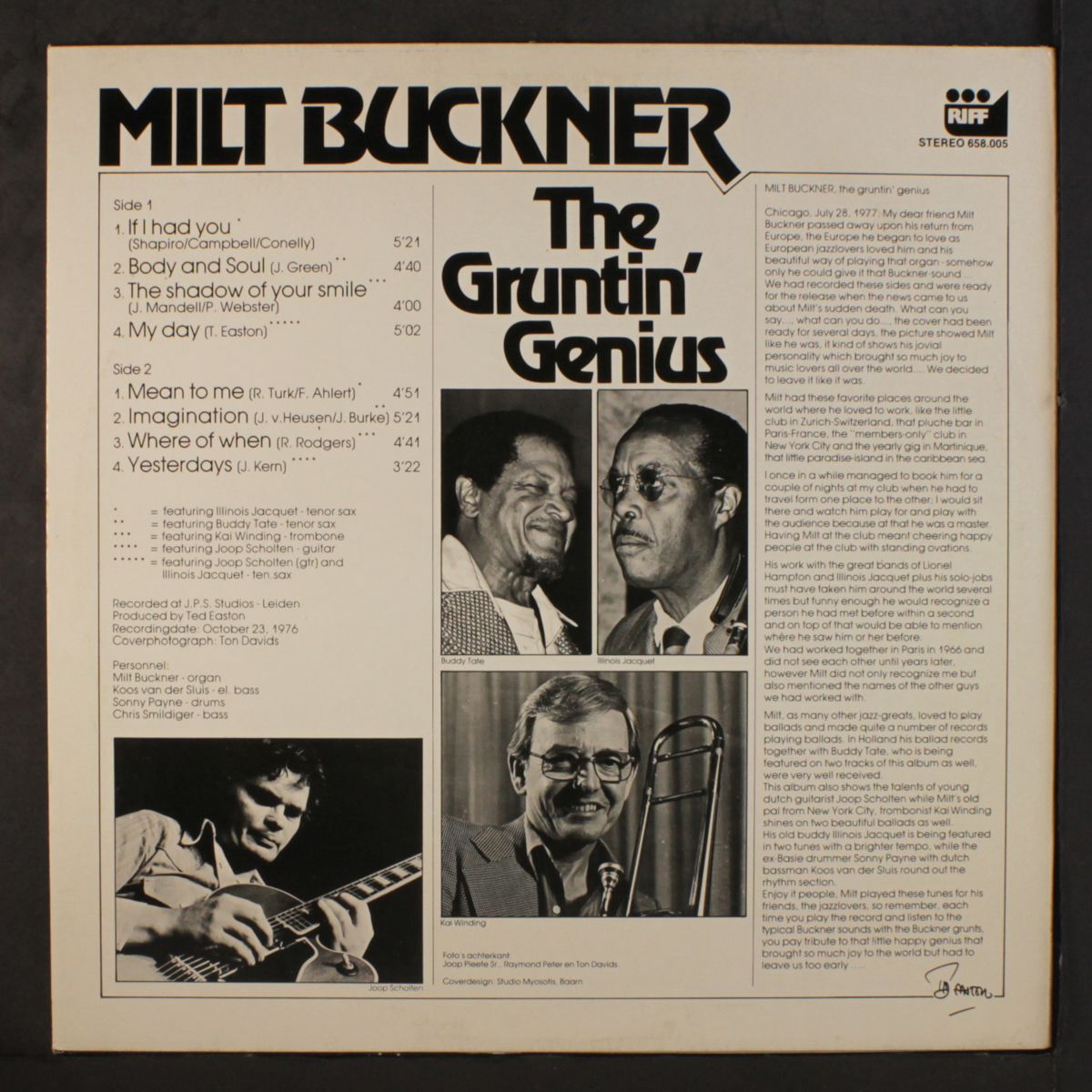 the gruntin' genius by MILT BUCKNER