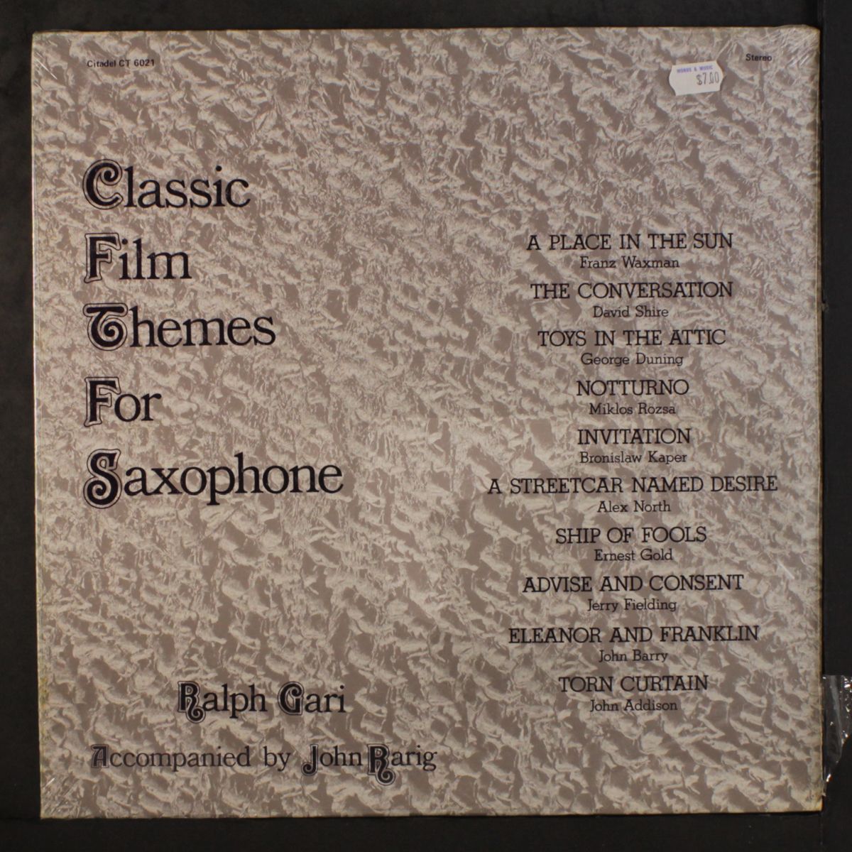classic film themes for saxophone by RALPH GARI