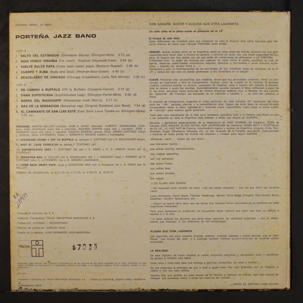 vol. 6 by PORTENA JAZZ BAND