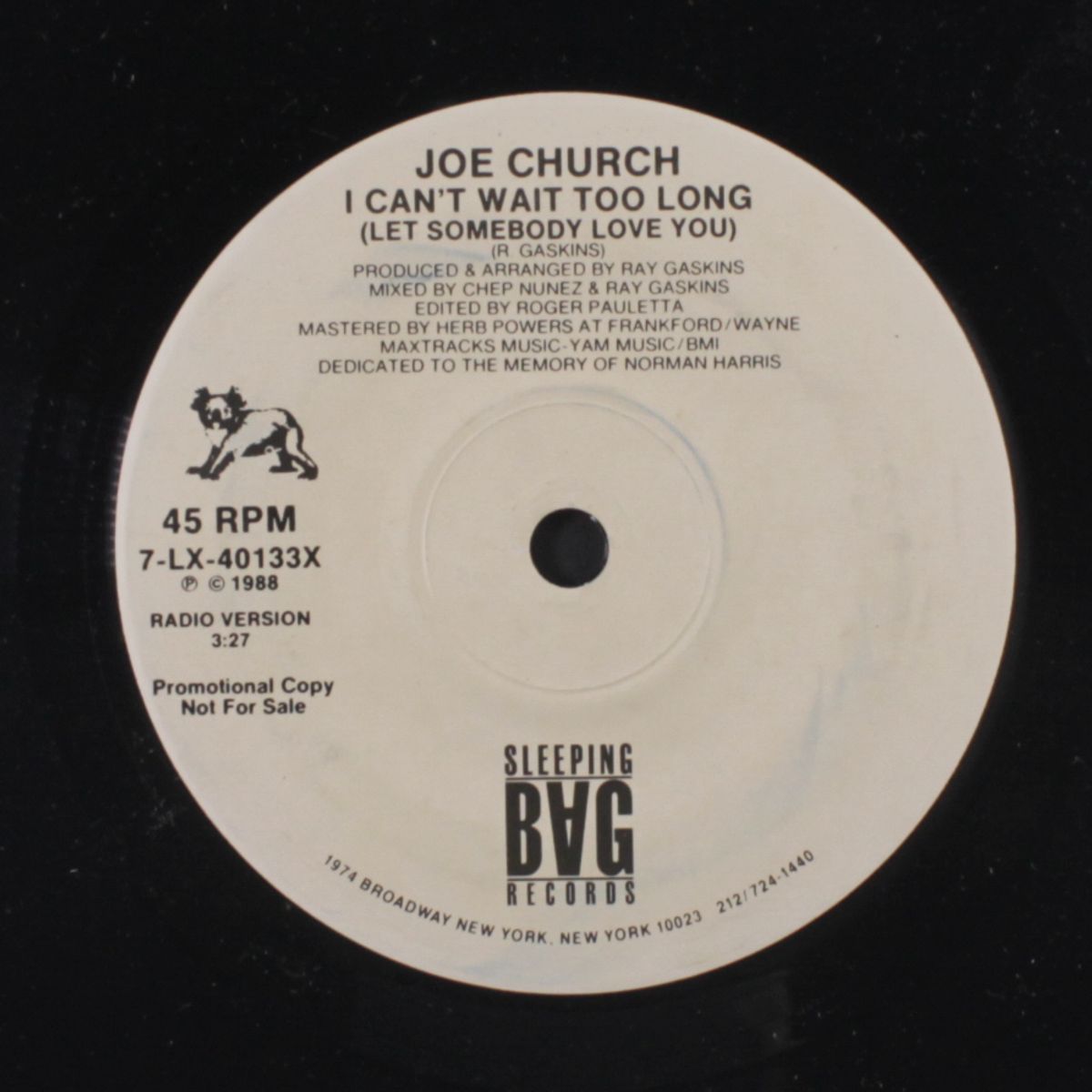 i can't wait too long, club & radio versions by JOE CHURCH