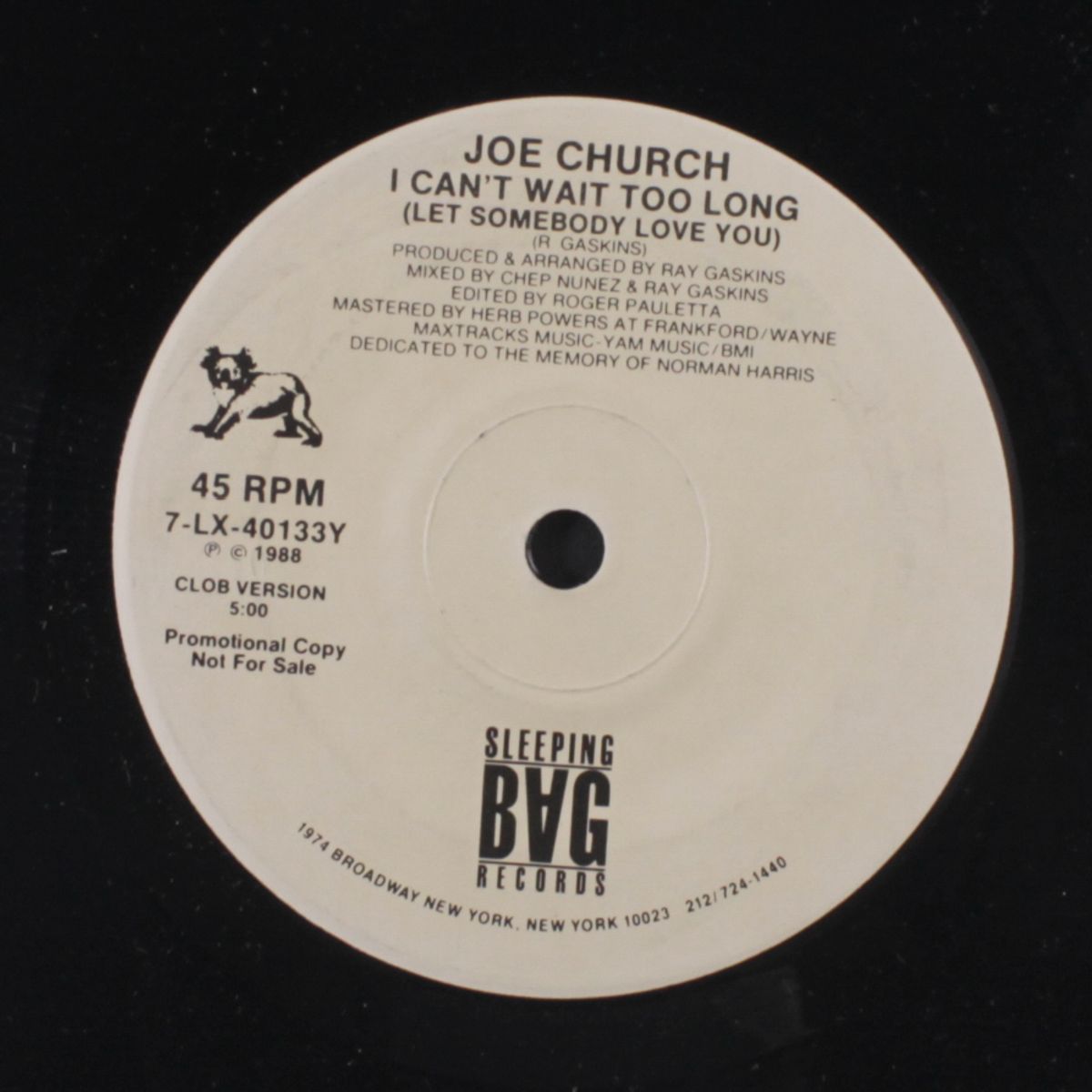 i can't wait too long, club & radio versions by JOE CHURCH