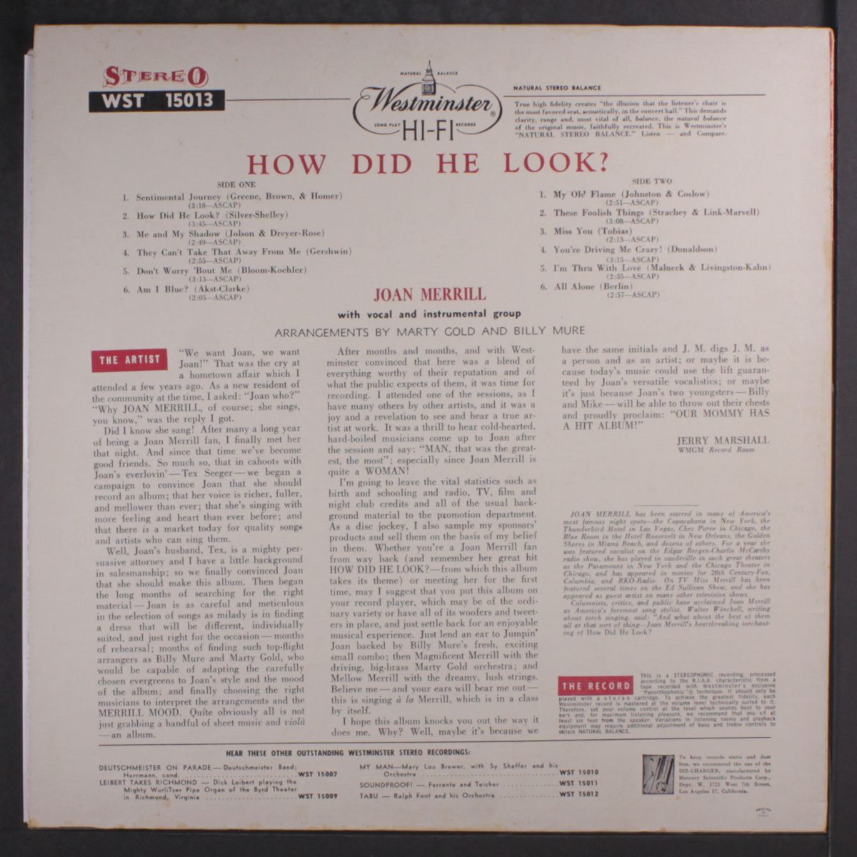 how did he look? by JOAN MERRILL