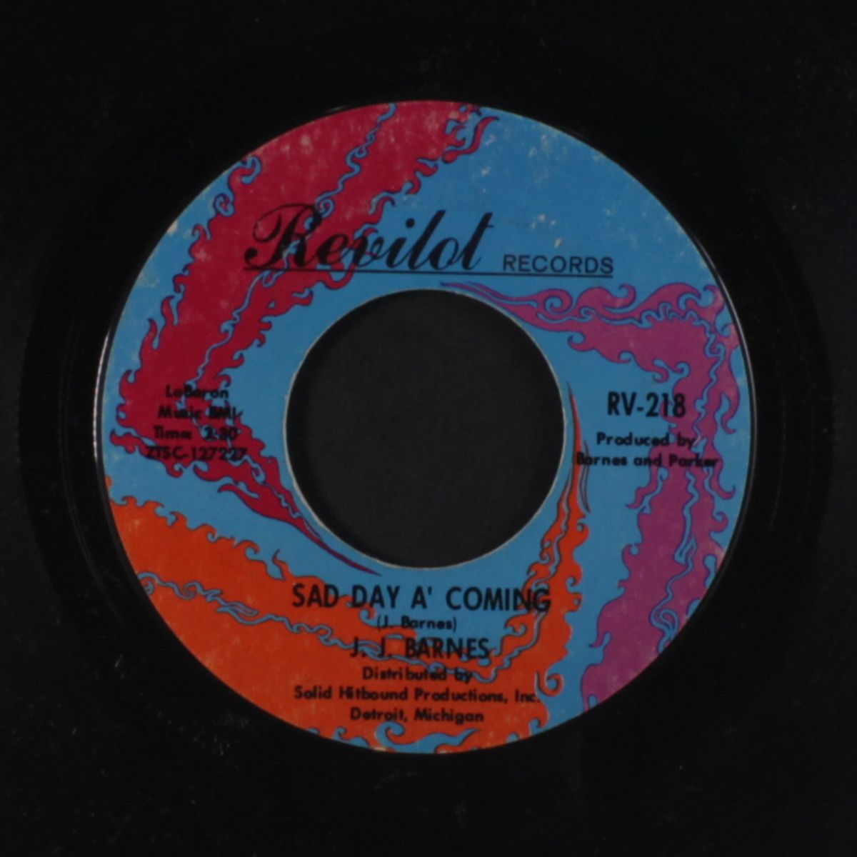 sad day a' coming / i'll keep coming back by J.J. BARNES