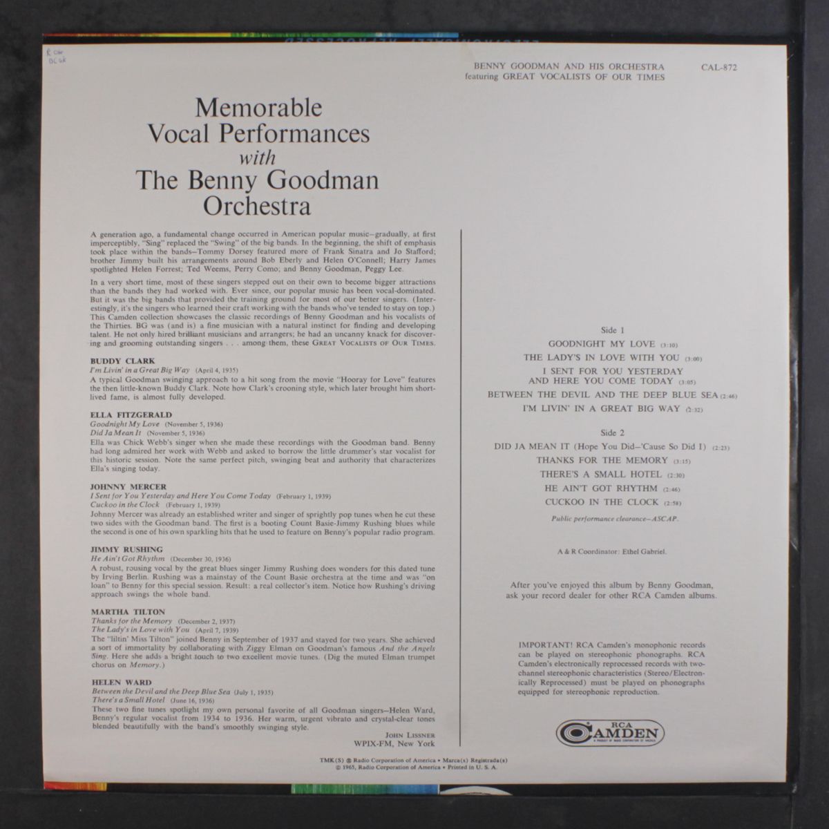 and his orchestra by BENNY GOODMAN