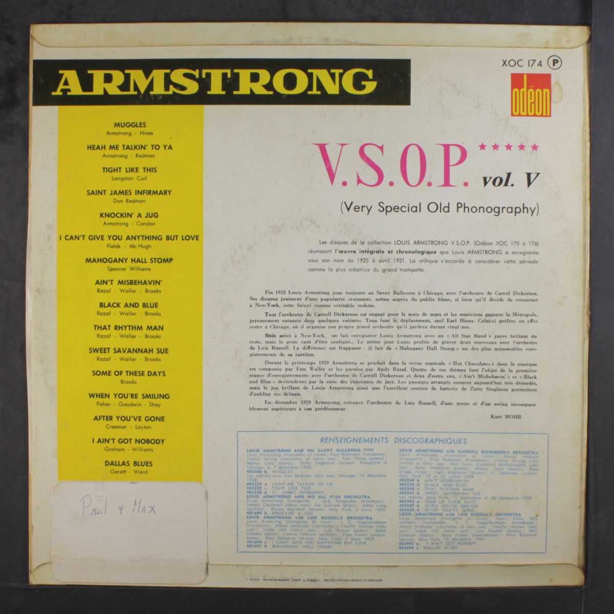 v.s.o.p. vol. 5 by LOUIS ARMSTRONG