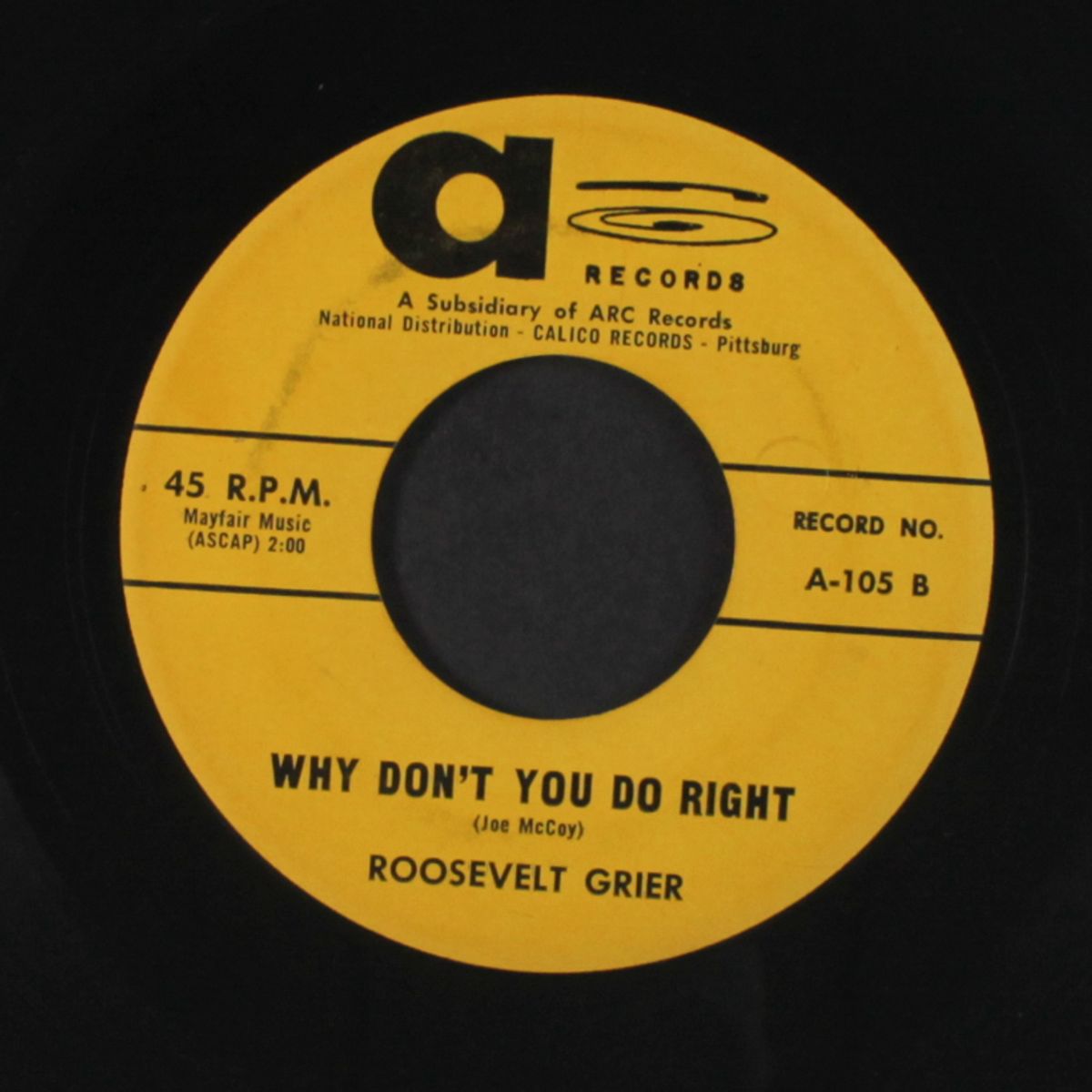 why don't you do right / sincerely by ROOSEVELT GRIER