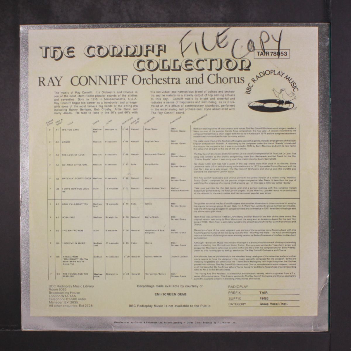 the conniff collection by RAY CONNIFF