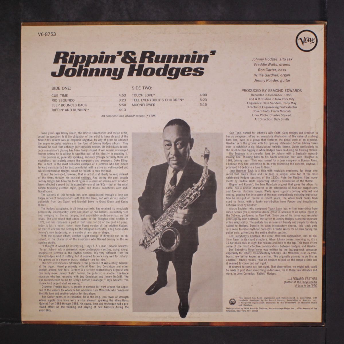 rippin' & runnin' by JOHNNY HODGES