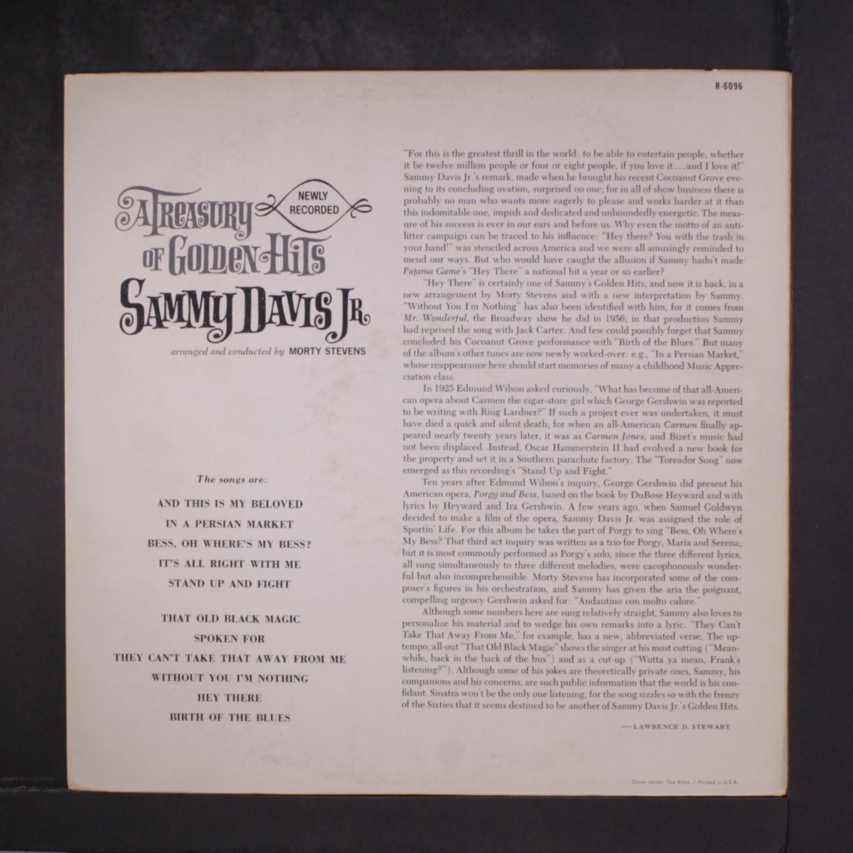 a treasury of golden hits by SAMMY DAVIS, JR.