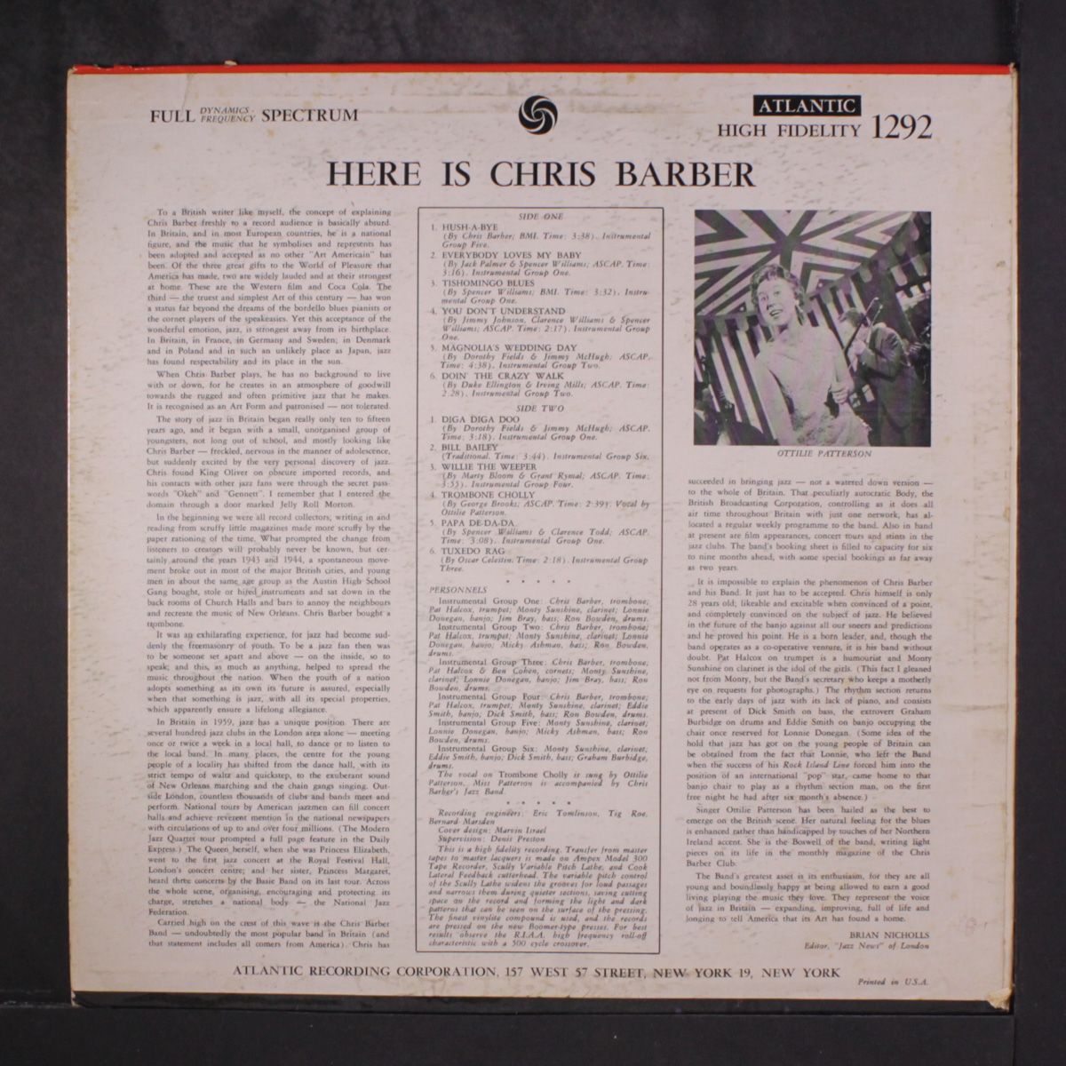 here is by CHRIS BARBER