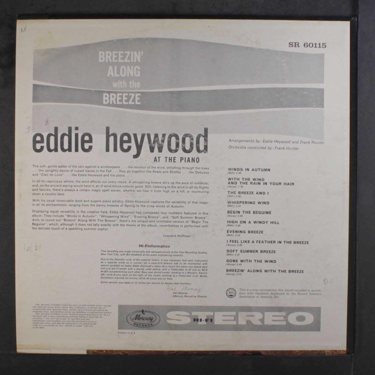 breezin' along with the breeze by EDDIE HEYWOOD