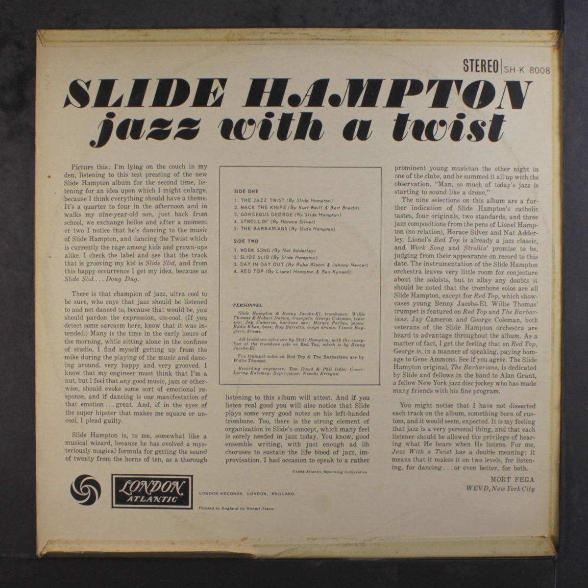 jazz with a twist by SLIDE HAMPTON