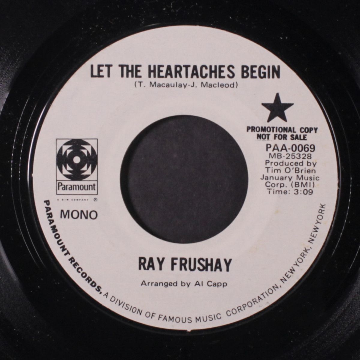 let the heartaches begin / same by RAY FRUSHAY