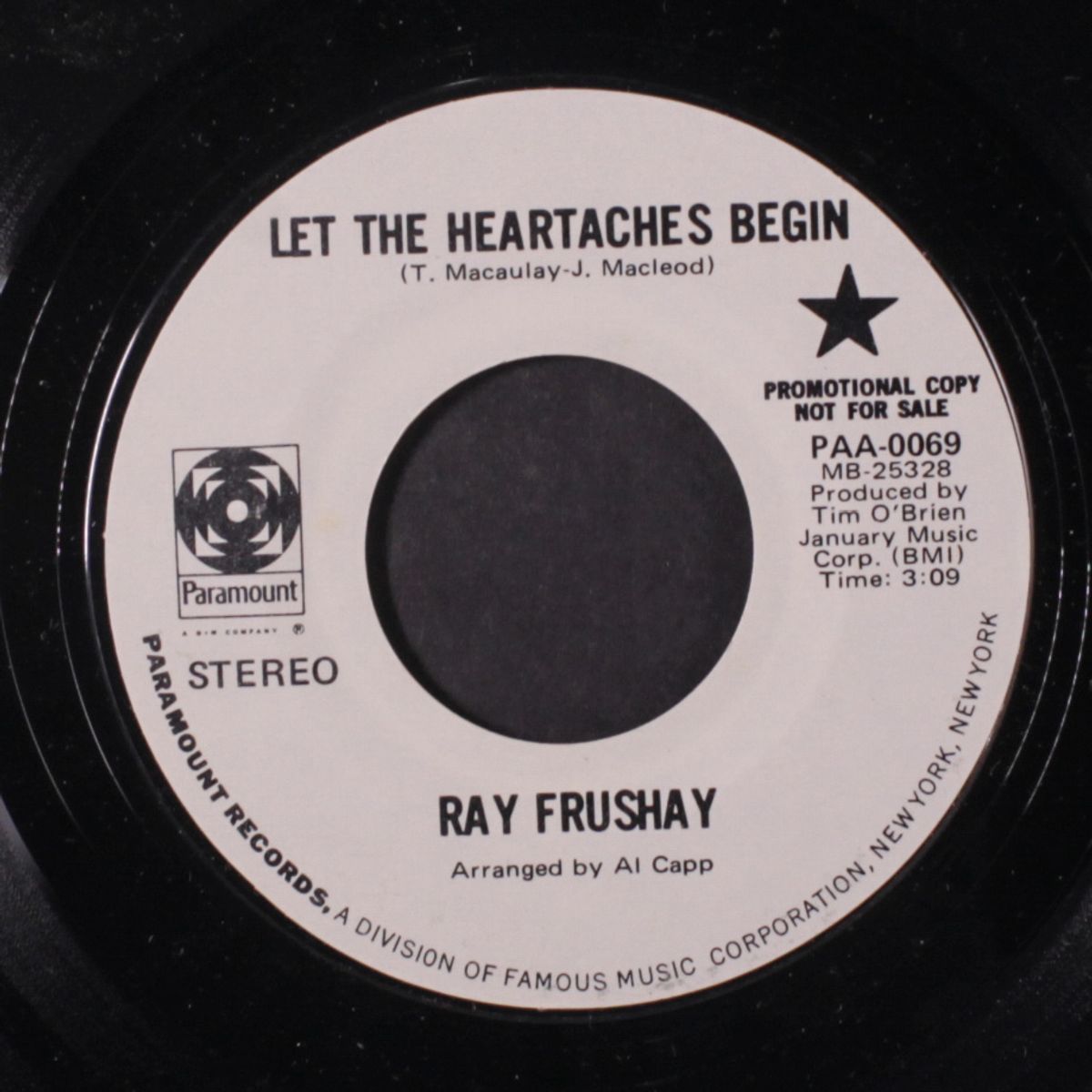 let the heartaches begin / same by RAY FRUSHAY