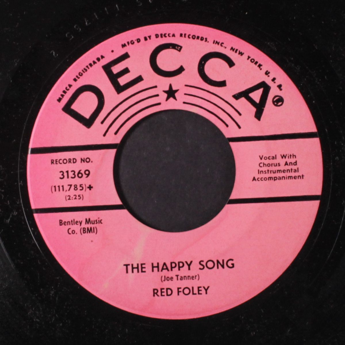 wasted years / the happy song by RED FOLEY