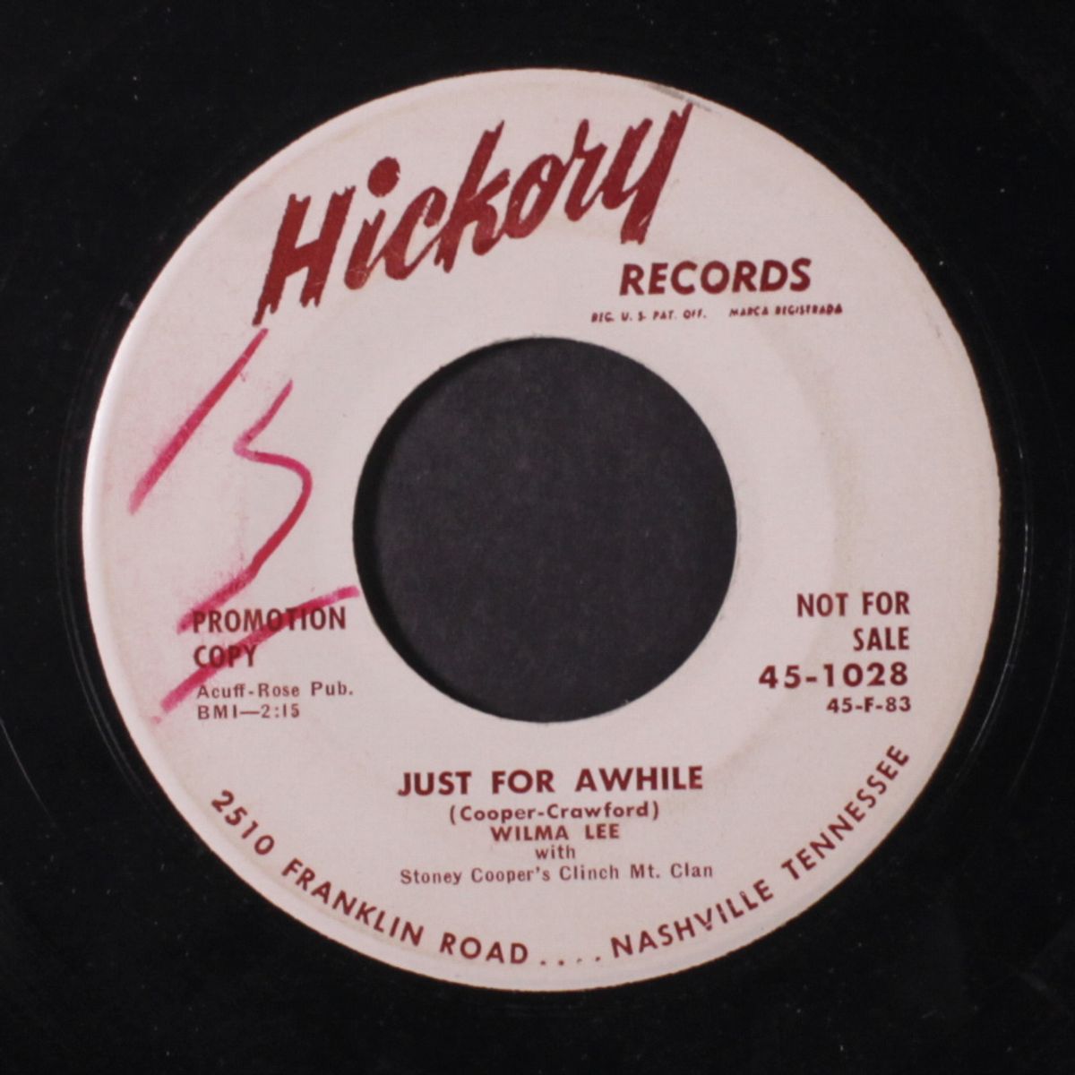 just for awhile / how it hurts to cry alone by WILMA LEE