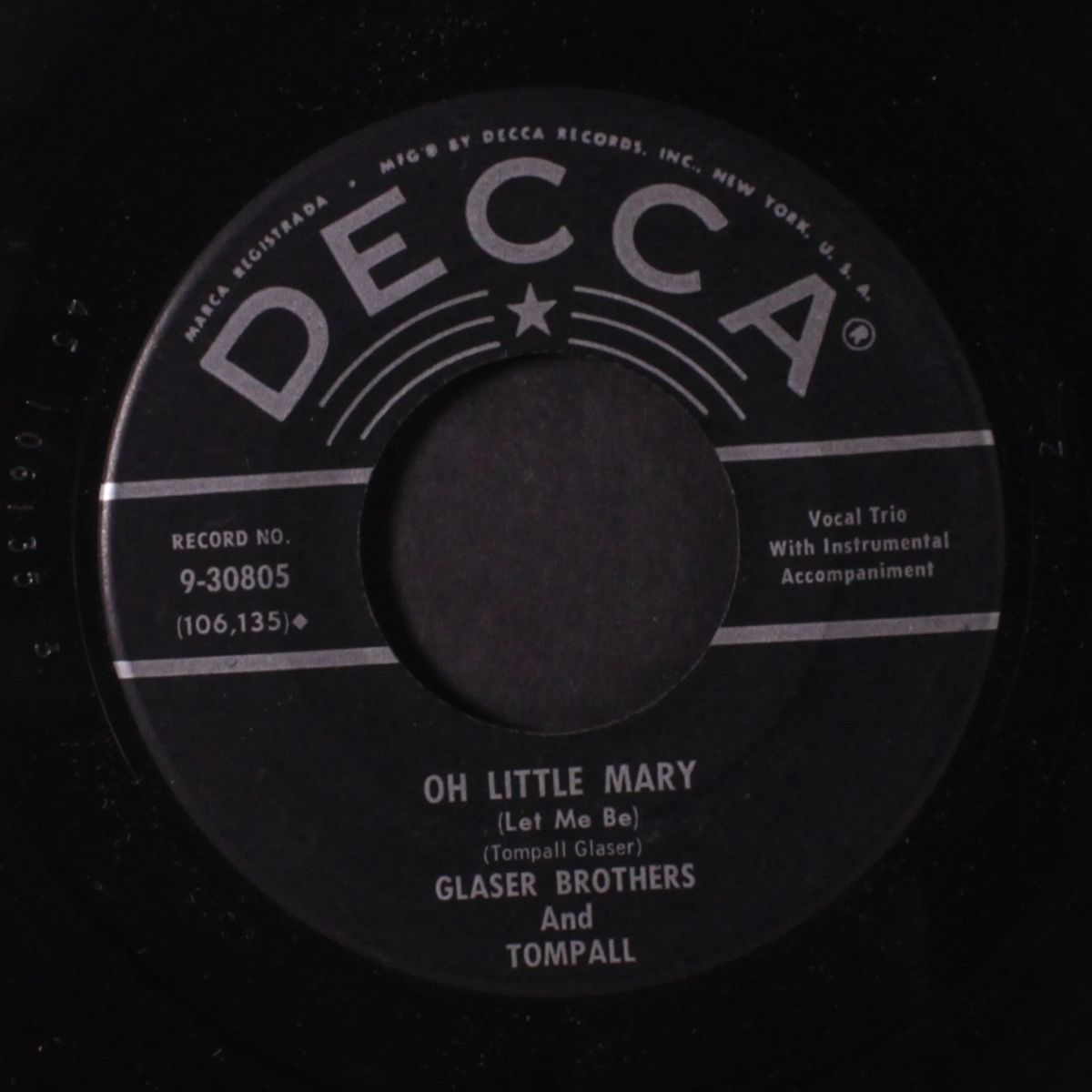 oh little mary by TOMPALL & GLASER BROTHERS