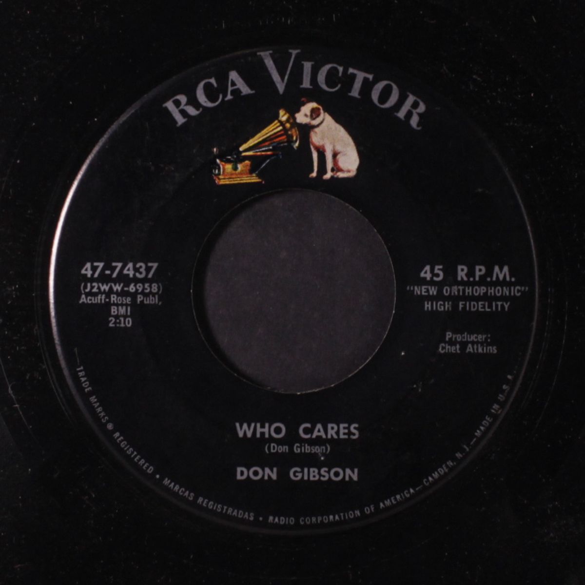 who cares / a stranger to me by DON GIBSON
