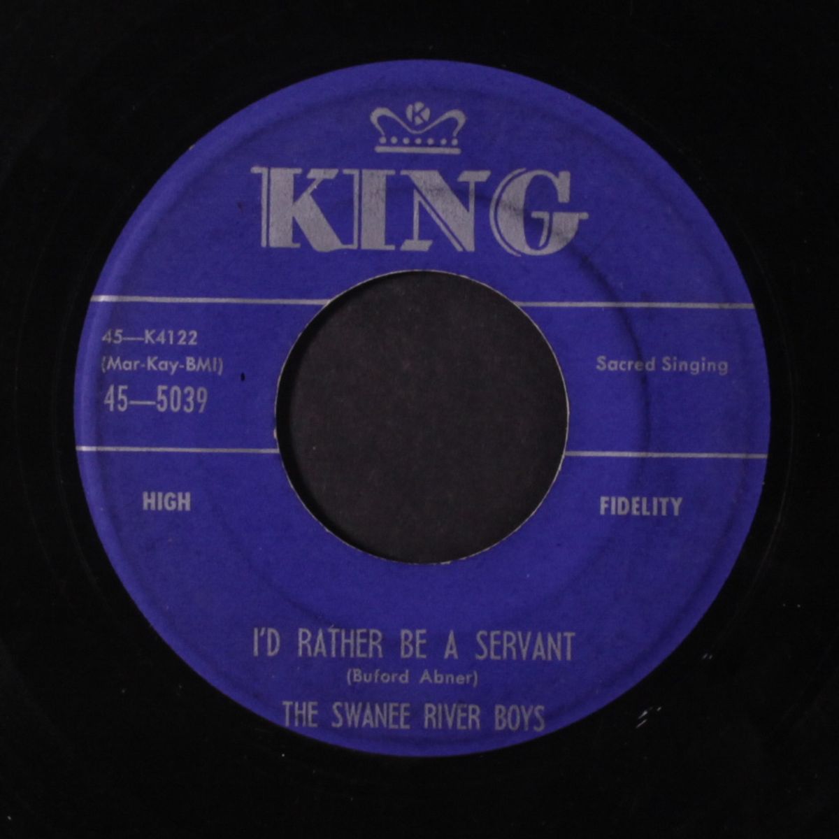 i'd rather be a servant by SWANEE RIVER BOYS