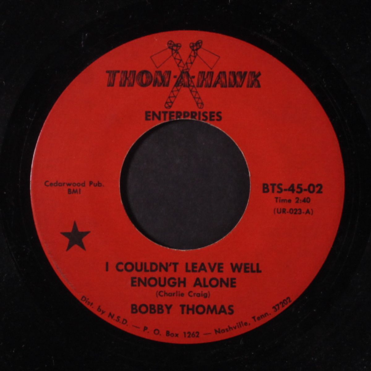 i know how lonesome / i couldn't leave well enough alone by BOBBY THOMAS