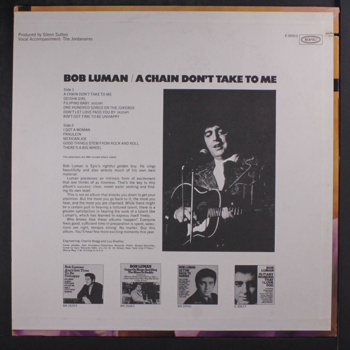 a chain don't take to me by BOB LUMAN