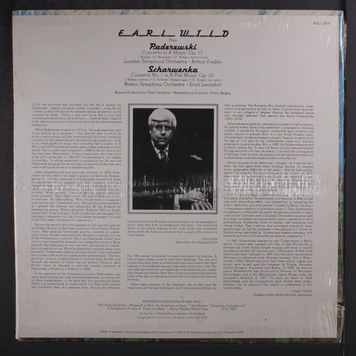 plays paderewski, scharwenka by EARL WILD