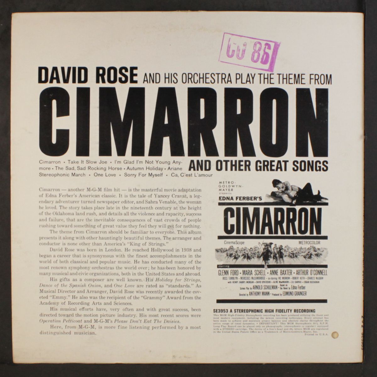 cimarron by DAVID ROSE
