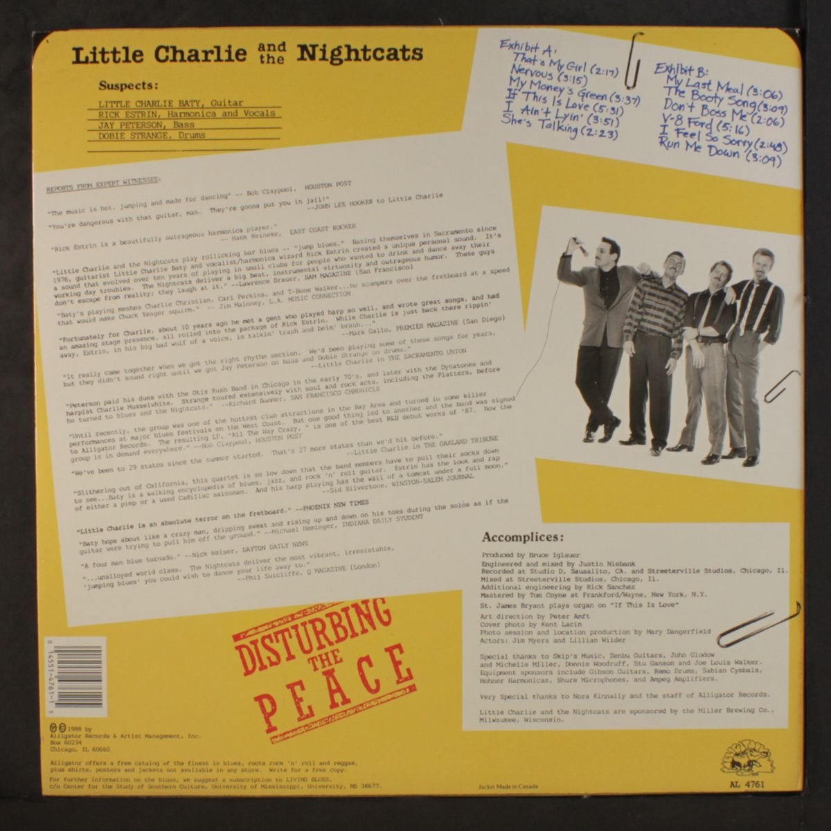 disturbing the peace by LITTLE CHARLIE & NIGHTCATS