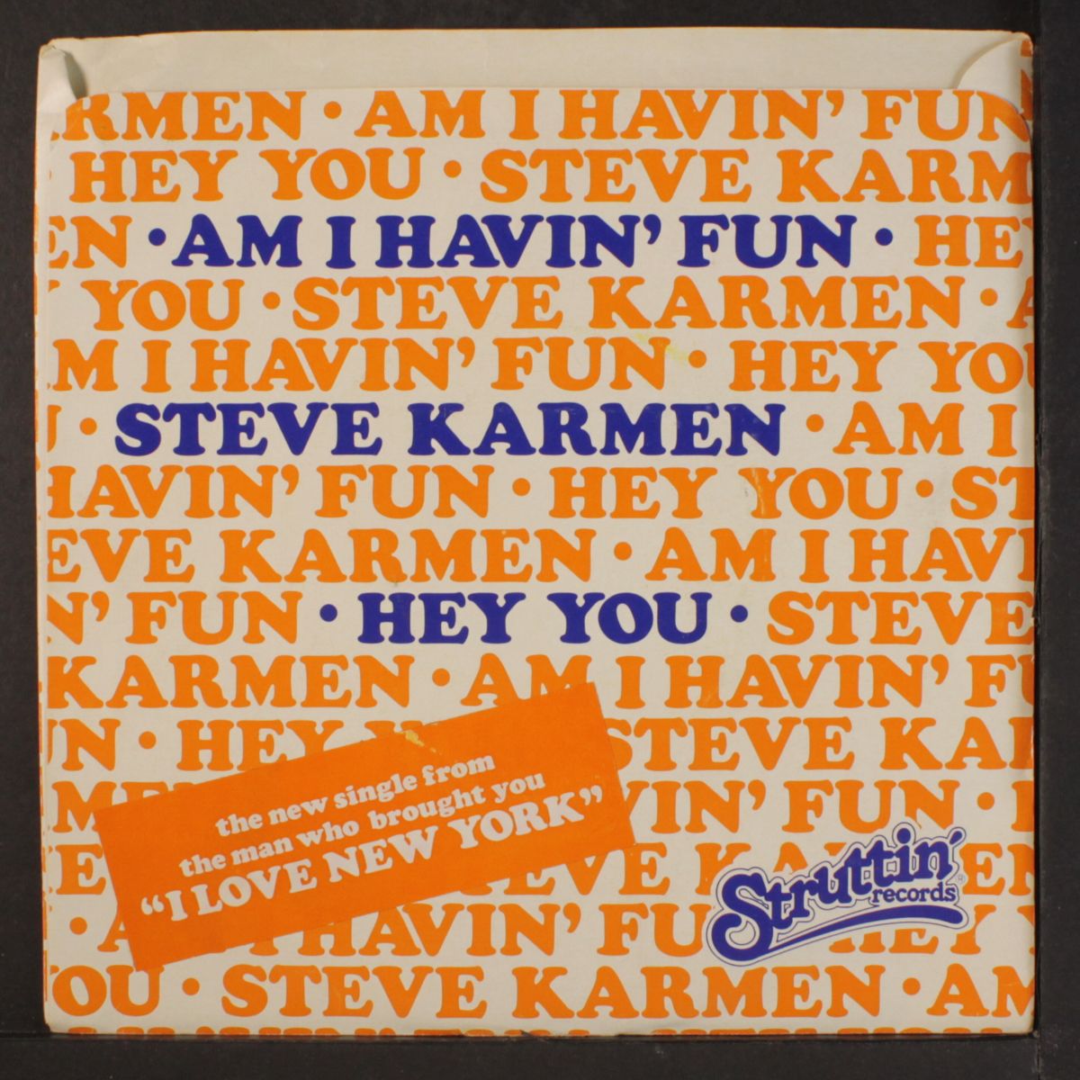 am i havin' fun / hey you by STEVE KARMEN