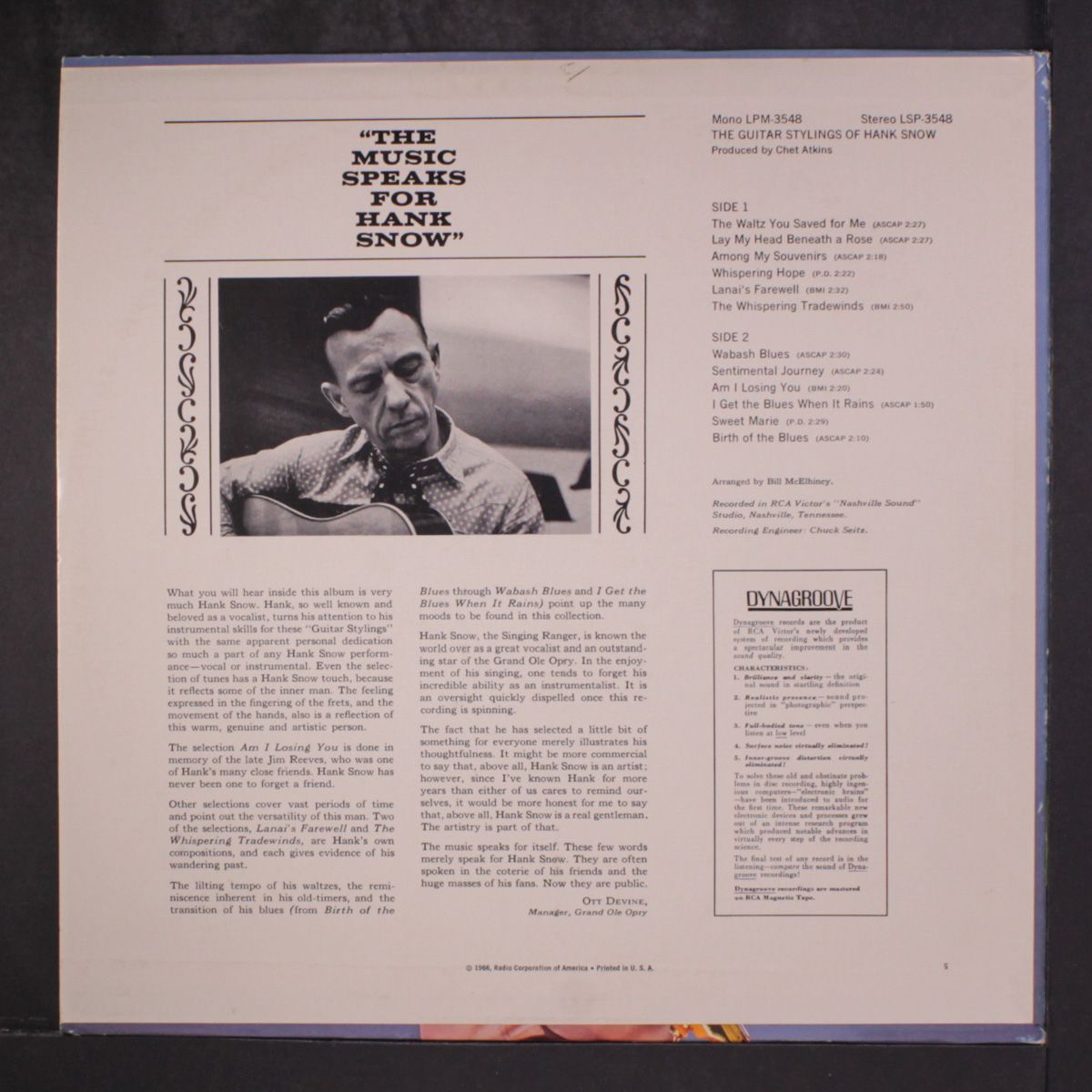 guitar stylings of by HANK SNOW