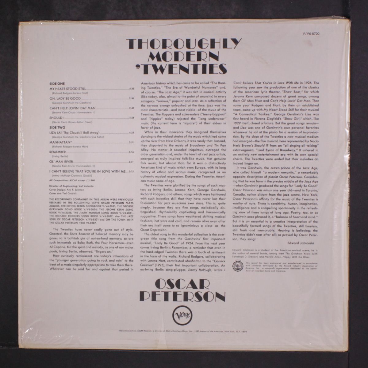 thoroughly modern 'twenties by OSCAR PETERSON