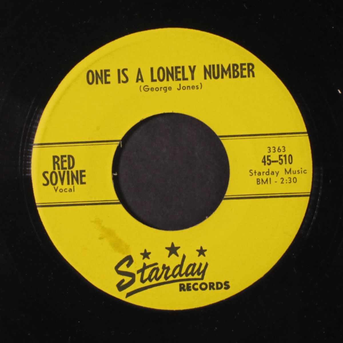 burna the school / one is a lonely number by RED SOVINE