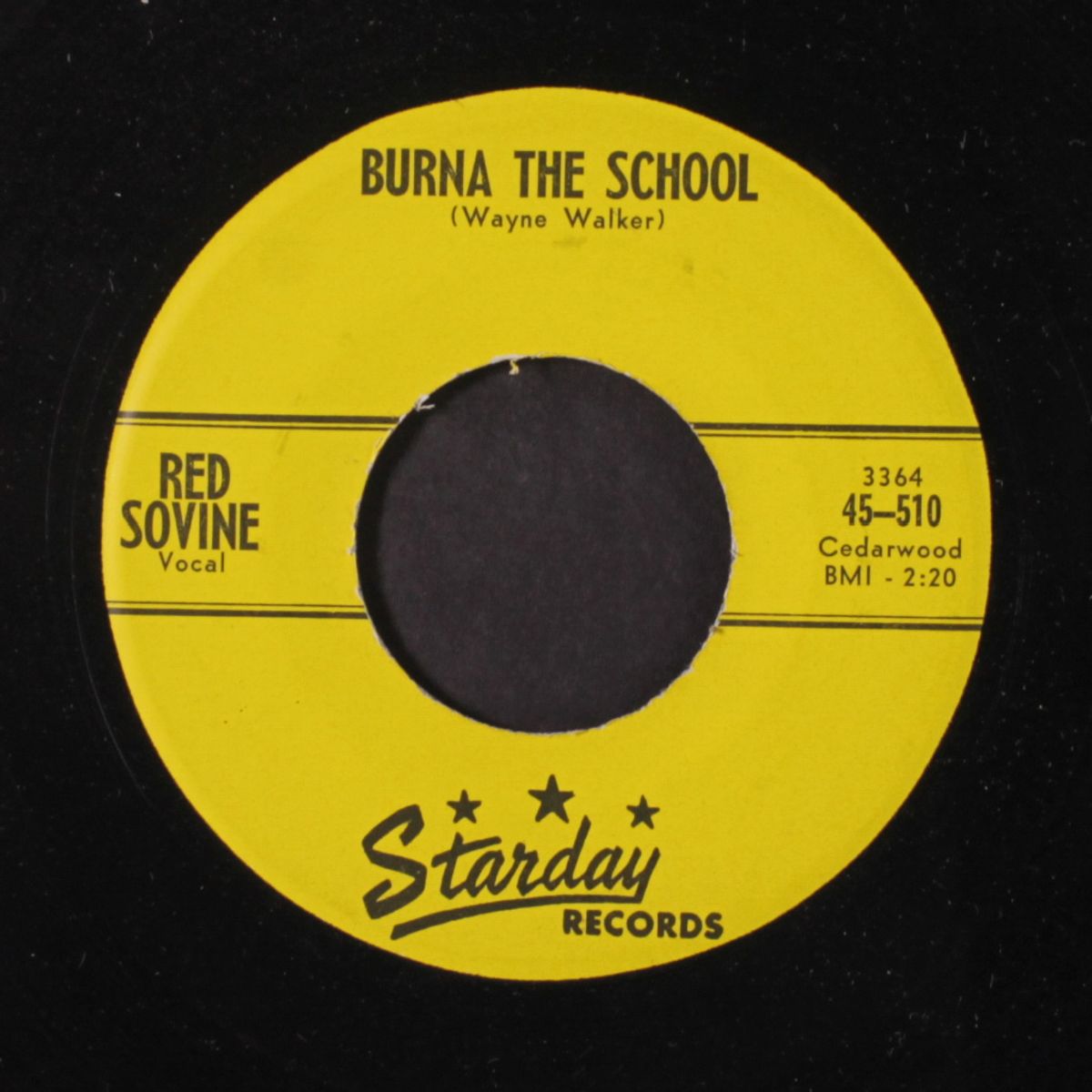 burna the school / one is a lonely number by RED SOVINE