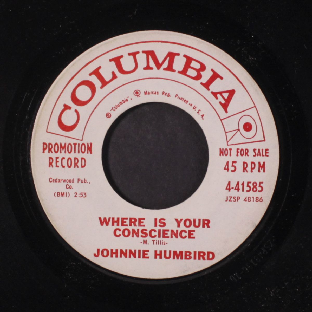 i can't help wondering / where is your conscience by JOHNNIE HUMBIRD