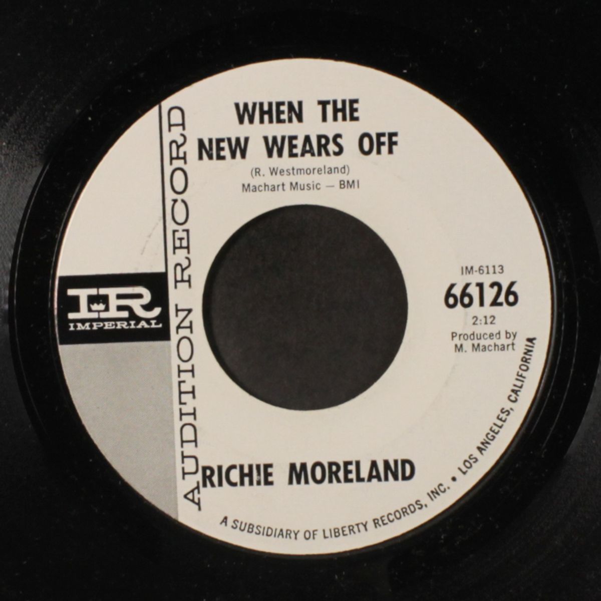 when the new wears off by RICHIE MORELAND