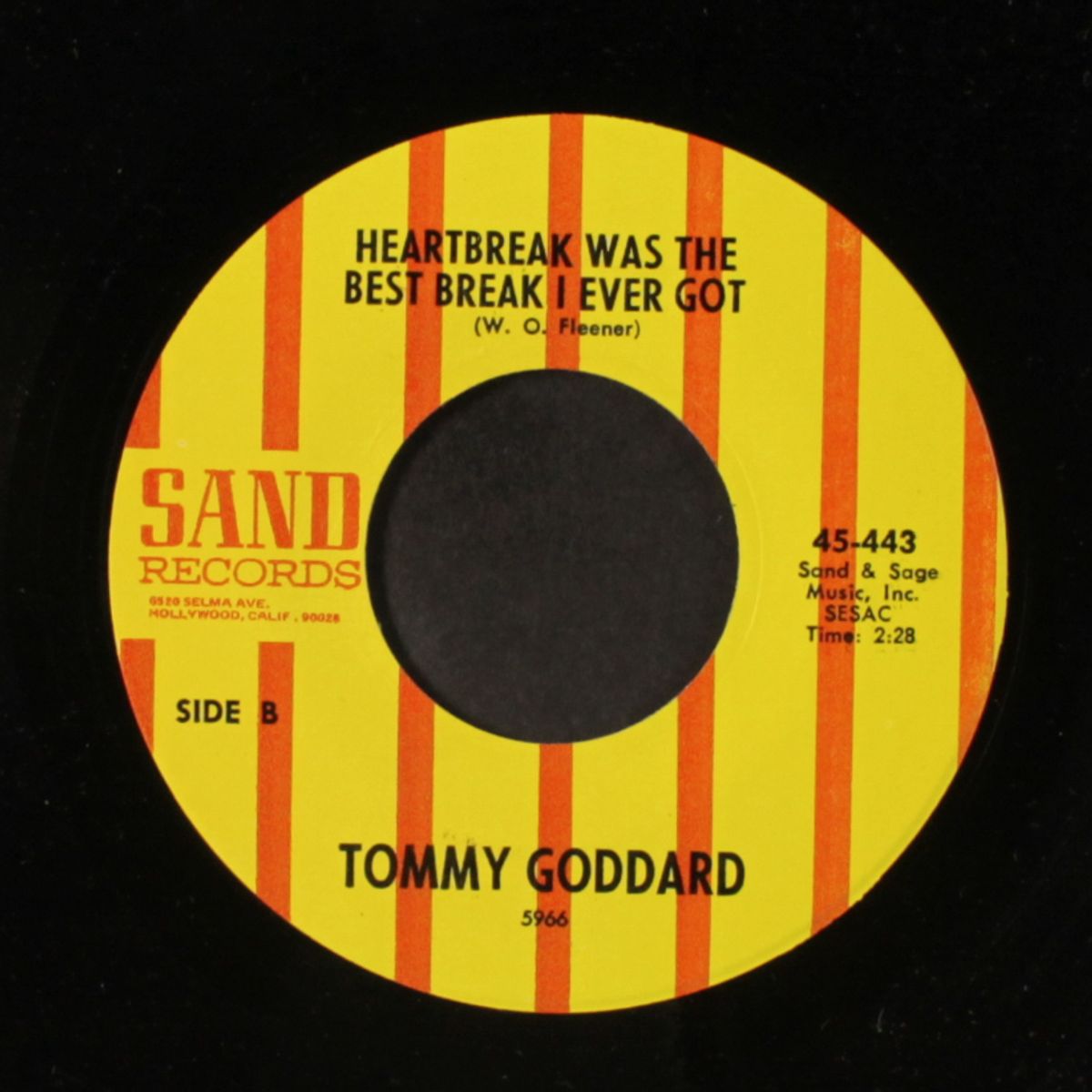 where have all the flowers gone / heartbreak was the best break i ever by TOMMY GODDARD