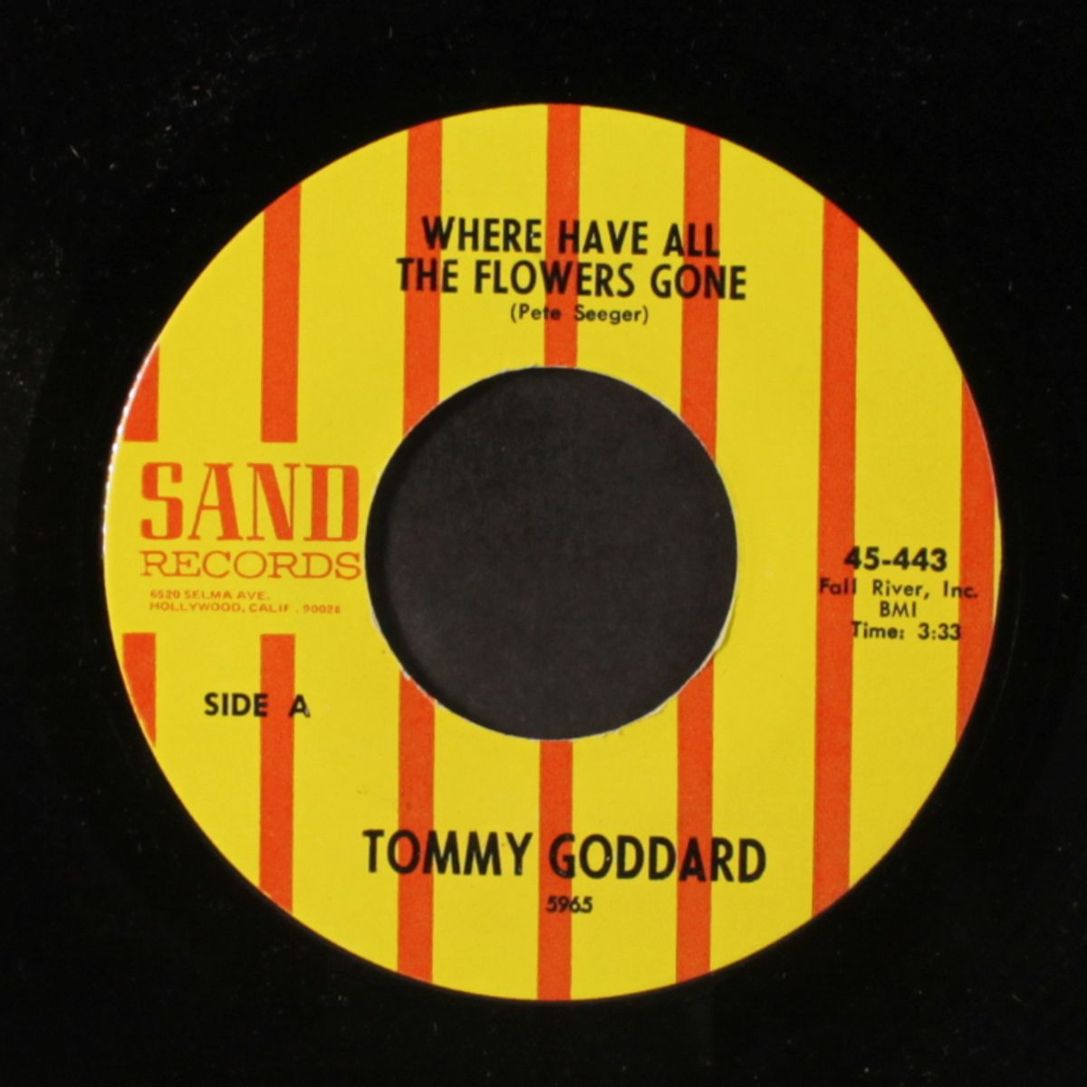 where have all the flowers gone / heartbreak was the best break i ever by TOMMY GODDARD
